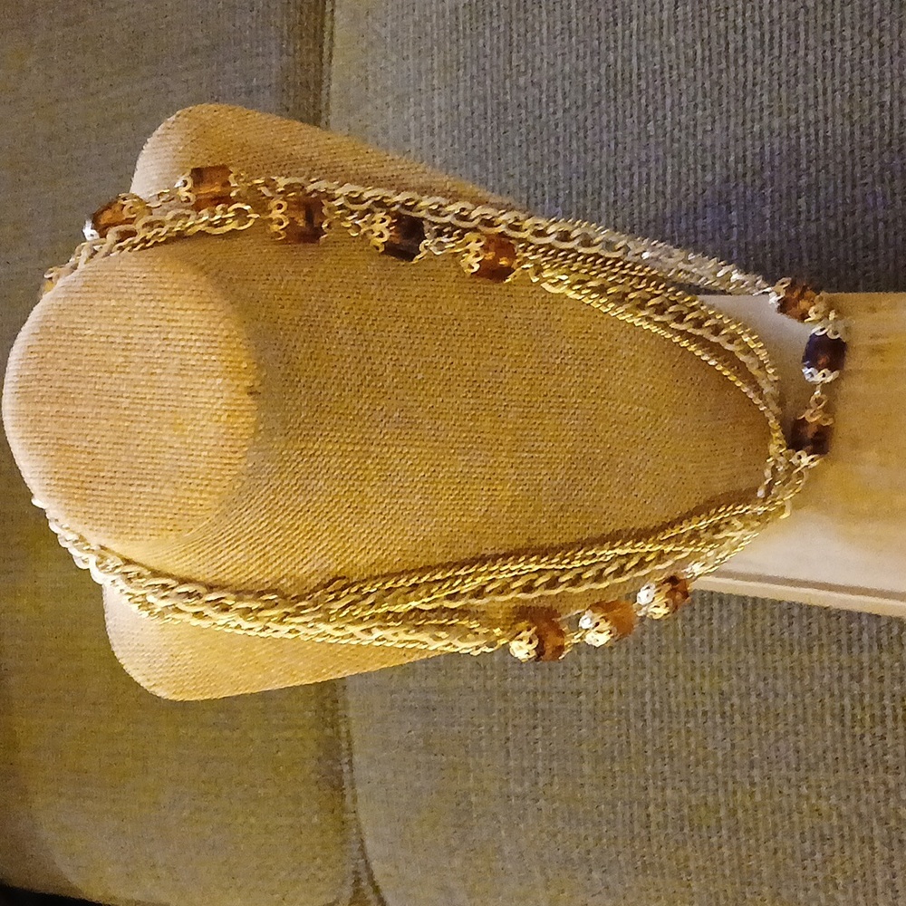 Yellow and brown necklace